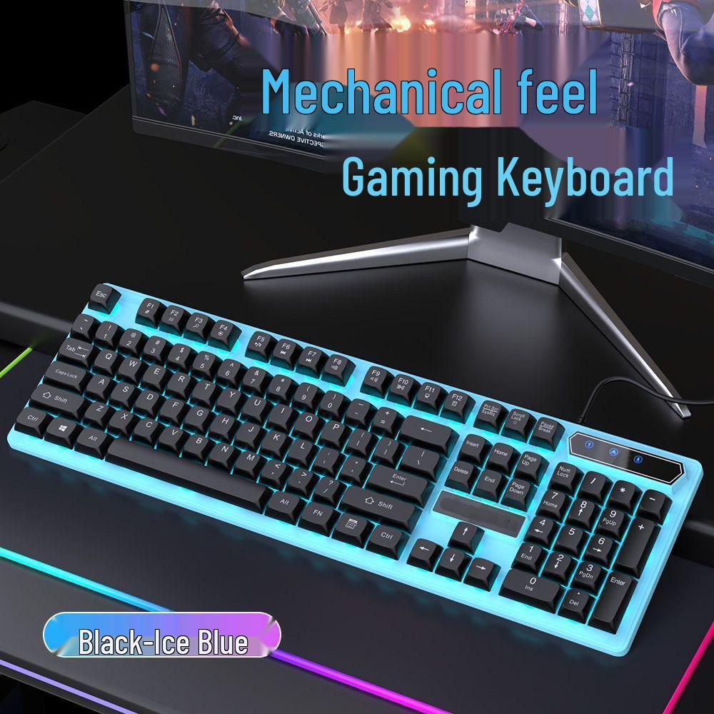 Silent Wired Keyboard and Mouse Set for Gaming and Office Use
