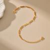 18K Gold-Plated Color-Retaining Striped Design Adjustable Bracelet for Women Fashion French Retro Elegant Bracelet Jewelry Gift