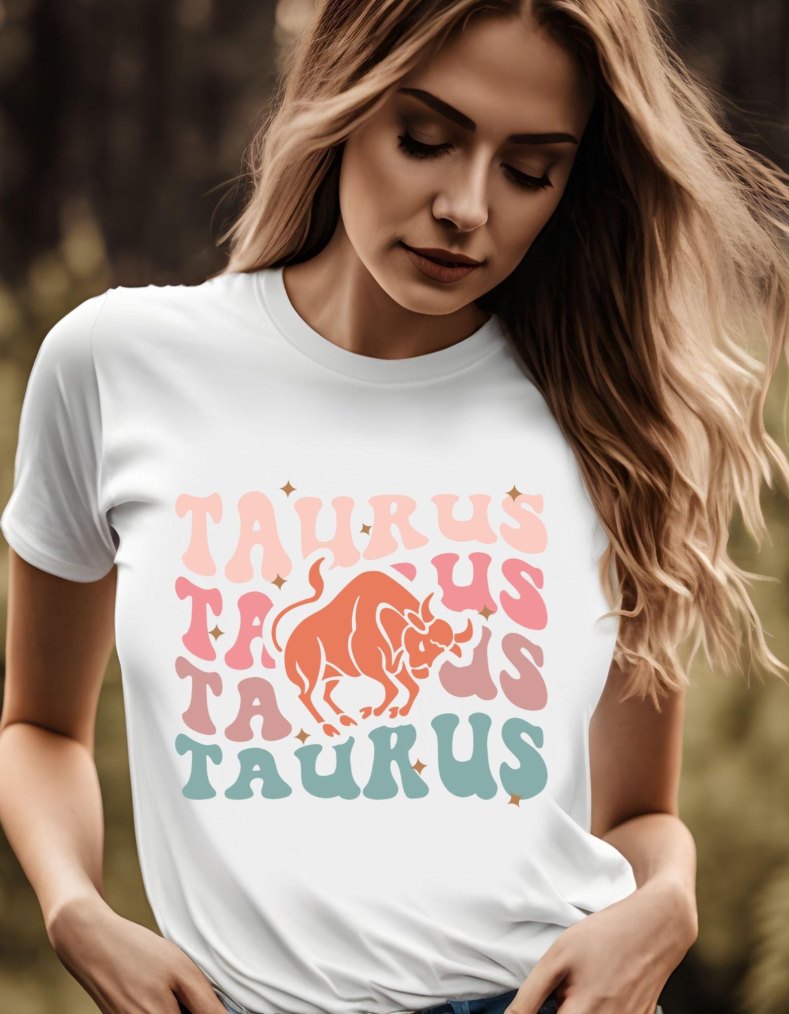Taurus Zodiac Tee, Astrology Birthday Gift, Unisex Retro Horoscope Shirt, April May Friend Present, Short Sleeve T-Shirt, 5 colors 2XL