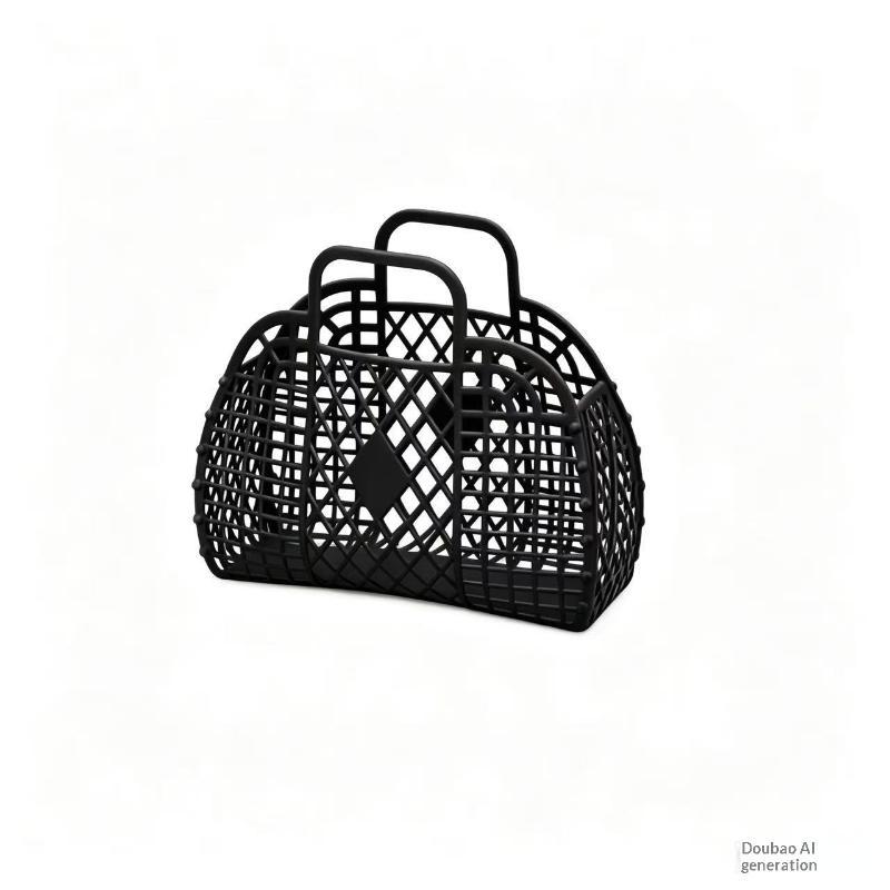 Borsa di grande capacità Borsa tote portatile per vacanze in gelatina cava Hollow Cestino da bagno portatile in plastica riutilizzabile e facile da pulire