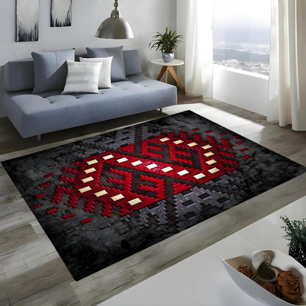 Vintage Tradycyjny Dywan, Etniczny Dywanik, Dywan Turecki, Dywan w Stylu Perskim, Dywan do Salonu, Nowoczesna Dekoracja Domu, Mata Podłogowa do Kuchni