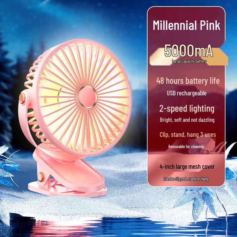 Portable Rechargeable Clip-On Fan