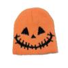 Halloween Quirky Face Pattern Beanie Warm Wool Blend Casual Streetwear Travel