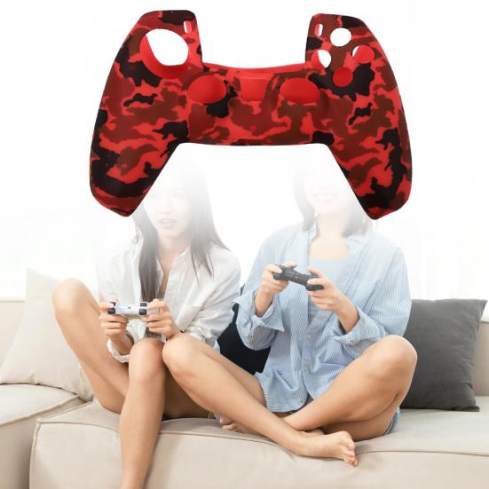 Gamepad Case Camouflage Protective Silicone Anti-scratch Joypad Cover for Sony PS5
