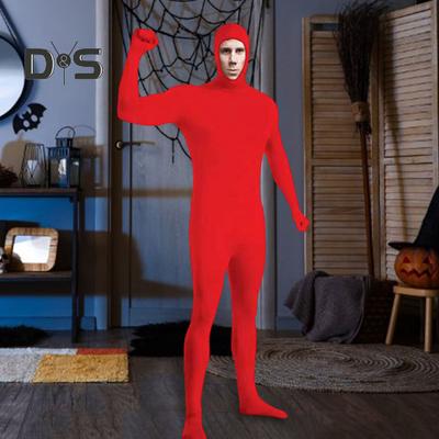 Stage Performance Jumpsuit with Zipper Closure Full Outfit Halloween Carnival Cosplay Custome Skin Tight Jumpsuit Role-Playing Photography Studio
