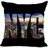 Individuelle New York City Quadratische Kissenhülle Individuelle Reißverschluss-Kissenbezughülle 45X45cm(Eine Seite)