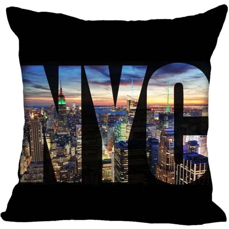 Individuelle New York City Quadratische Kissenhülle Individuelle Reißverschluss-Kissenbezughülle 45X45cm(Eine Seite)
