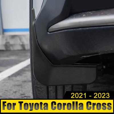 Car Accessories For Toyota Corolla Cross XG10 2021 2022 2023 Hybrid 4Pcs ABS Mud Flaps Splash Guards Fender Durable Mudguard