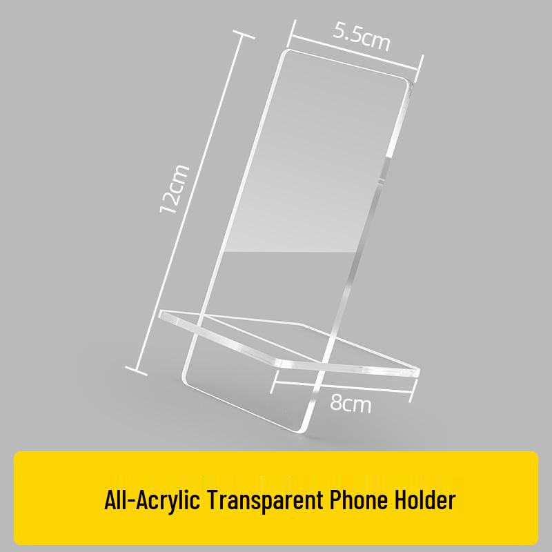 Clear HD Acrylic Phone & Tablet Stand: Cute, Creative, Foldable Design for Desktop