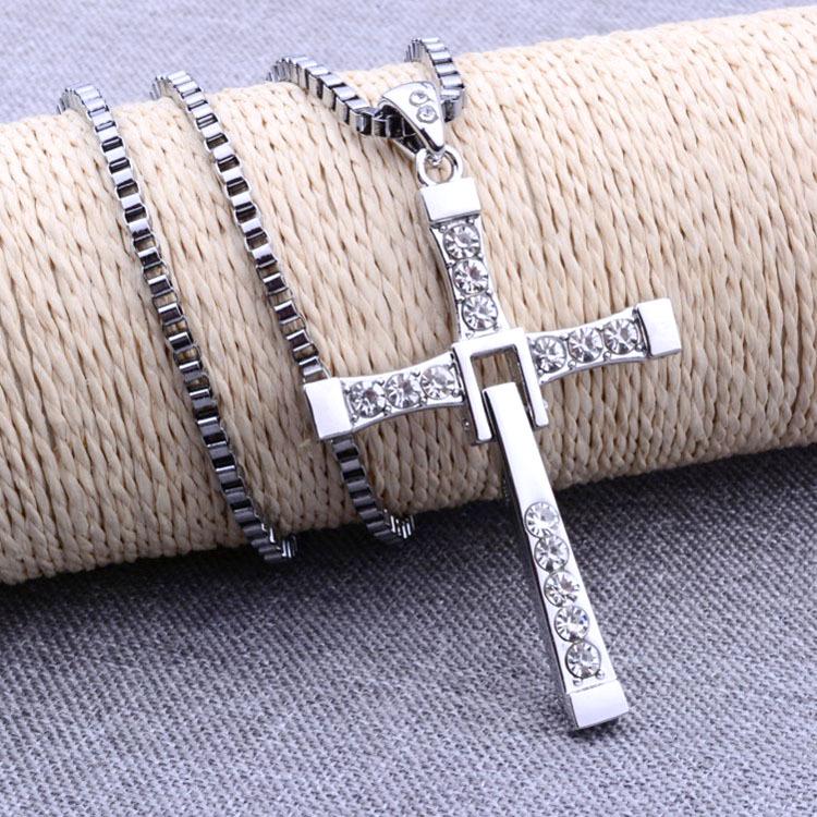 Fast  Furious 8 Titanium Steel Cross Pendant Necklace