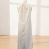 Rochie Maxi de Vară pentru Femei Fără Mâneci cu Gât pe Gât A-line Lungă Casual Fluidă pentru Plajă Vacanță Rochie de Soare