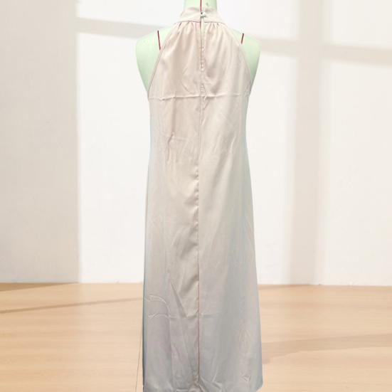 Rochie Maxi de Vară pentru Femei Fără Mâneci cu Gât pe Gât A-line Lungă Casual Fluidă pentru Plajă Vacanță Rochie de Soare