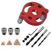 Woodworking Drill Locator Kit Pocket Hole Jig with 3 Drill Bushings for Precise For Angle Drilling In Various Thicknesses