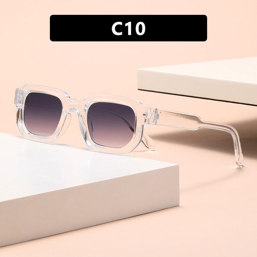 New Men Vintage Rectangle Frame Sunglasses Fashion Retro Sun Glasses Luxury Brand Design Glasses UV400 Eyewear Women Goggles