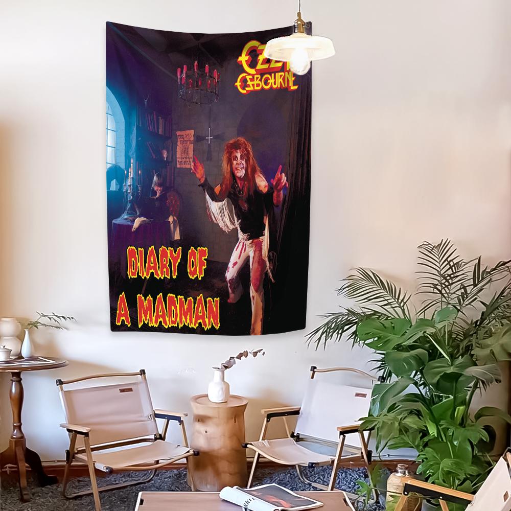 Rock And Roll Muzyka Piosenkarz Gobelin Okładka Albumu Ozzy Osbourne Dekoracja Domu Wiszący na Ścianie Tło Tkanina Dekoracja Sypialni Akademika