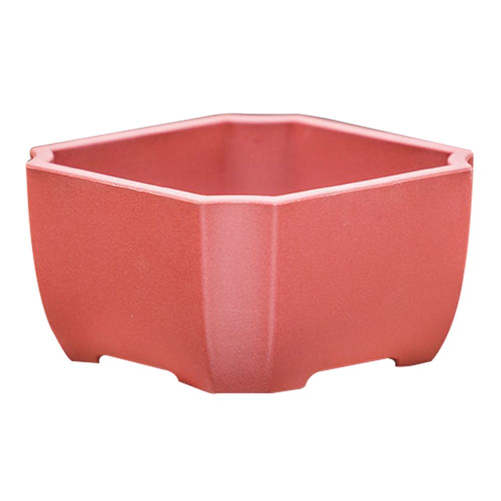 Durable Thick Flower Pot Imitation Purple Clay Bonsai Succulent Basin Simple Plant Bowl  Home