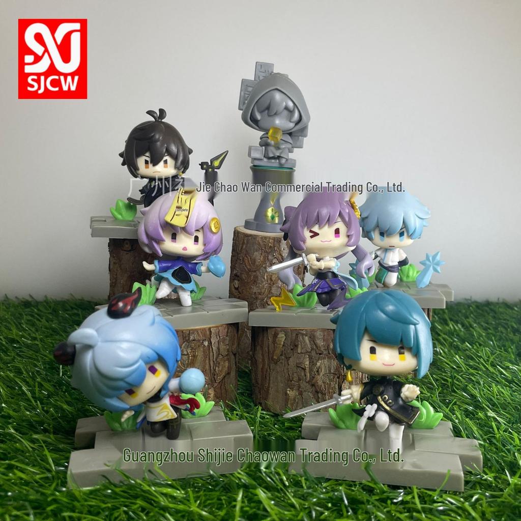 Genshin Impact Figures: Paimon, Klee, Hu Tao, Keqing with Sword - Heroic Anime Display Ornaments