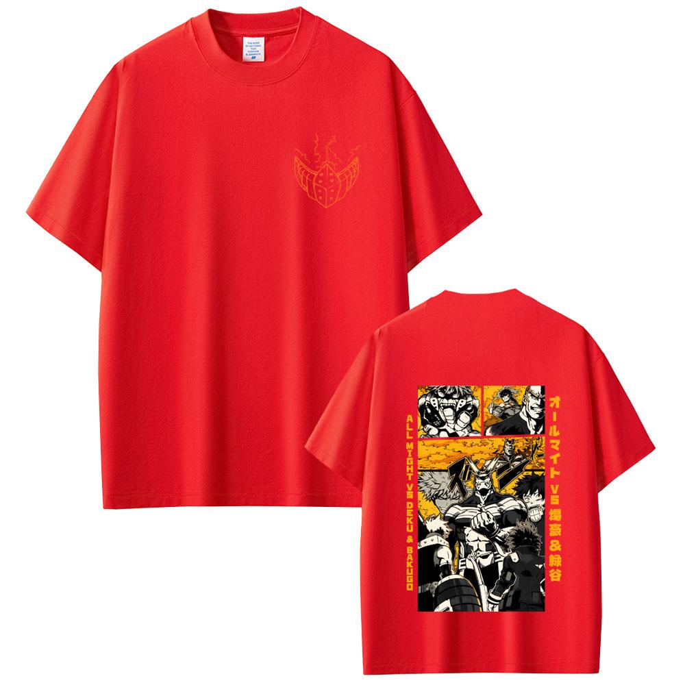 Anime My Hero Academia All Might T-shirt Cartoon Midoriya Izuku Graphic T Shirts Summer Unisex Unisexga Casual Soft Cotton Tshirt Tops
