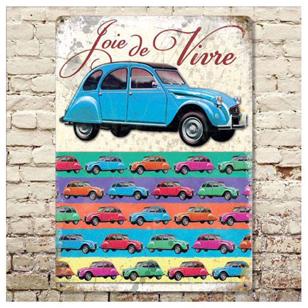 

Les Trésors De Lily [Q7385] - Металлическая табличка в стиле ретро «Citroen 2 CV» (радость жизни) - 20x15 см