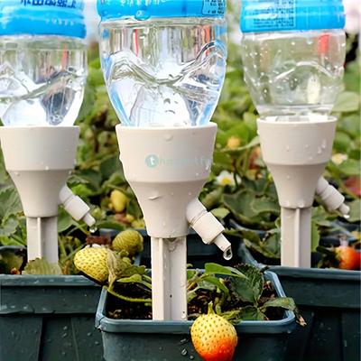 Set di 5 irrigatori automatici per piante, kit per irrigazione a goccia automatica con flusso regolabile, dispositivi per l'irrigazione in plastica per piante da interno e da giardino