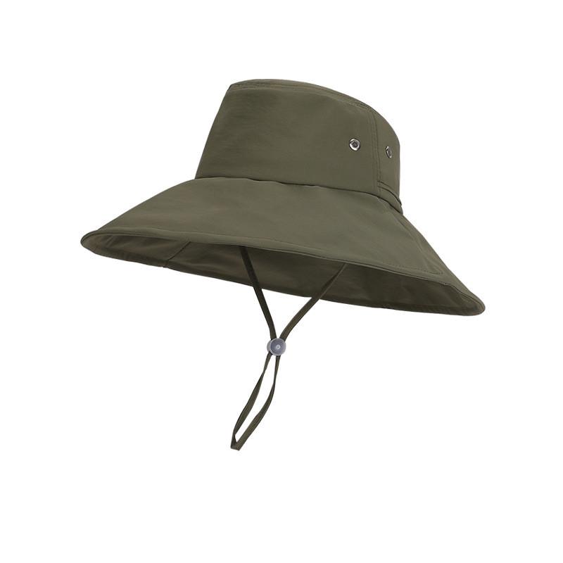 Outdoor Wide Brim Sun Hat With Adjustable Fit For Hiking And Camping