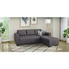 Fixed Reversible 4-seater Corner Sofa - Anthracite Fabric - L245 X D150 X H86 Cm - HAMILTON - Made In Ukraine