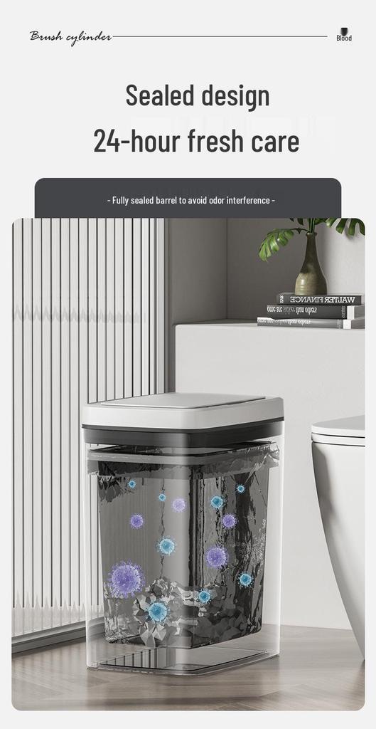 2026 Smart Trash Can: Long-lasting Battery, 16L Capacity, Fast Sensing Household Model