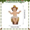 Baby Jesus Figure Mini Manger Resin Baby Jesus Manger Sculpture Christian Holiday Ornament Statue Figurines Miniatures