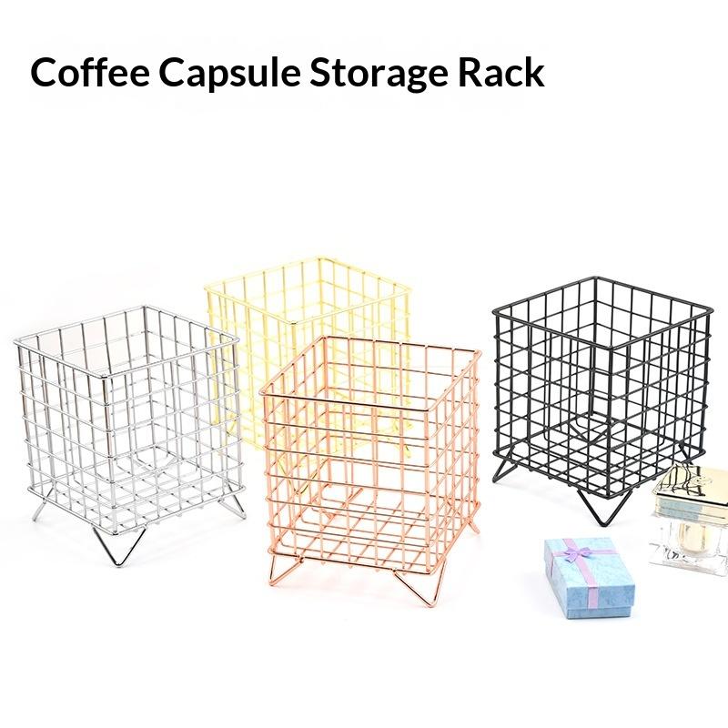Coffee Pod Holder Large Capacity Coffee Capsule Holder Coffee Creamer Container Square Shape Pod Storage Cup