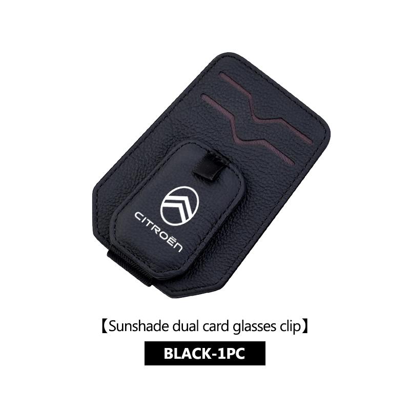 Car Sun Visor Glasses Sunshade Storage Case Clip Card Holder For Citroen C5 C1 C2 C6 C4L DS3 DS4 DS5 C-Elysee Grand Berlingo