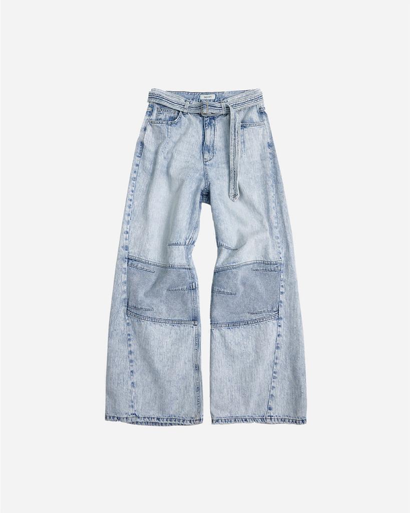 999Hyumeoniti Av Belted Pleated Denim Pants (Icy)