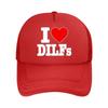 Ich liebe Dilfs Kühnes Humor Design Netz-Baseballkappe Für Damen Unisex FeUnisex Strand-Dad-Hut Hip Hop