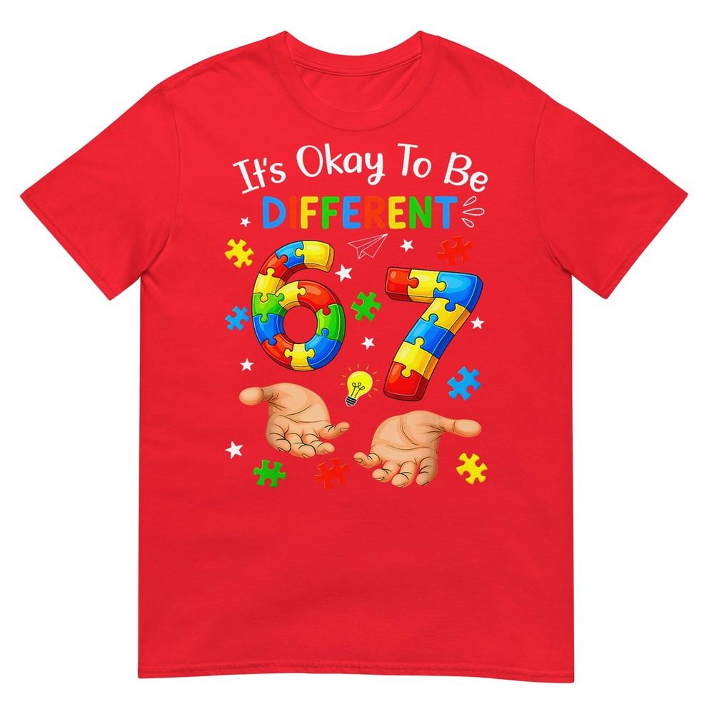 Its Okay To Be Different 67 Hand Signs Autism Awareness Kid TShirt S