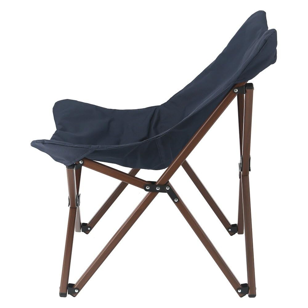Fuji Boeki Folding Chair Low Chair Width 55 X Depth 70 X Height 79cm Navy Outdoor Chair Lightweight Washable Load Capacity 80kg Relax Helmut 37983