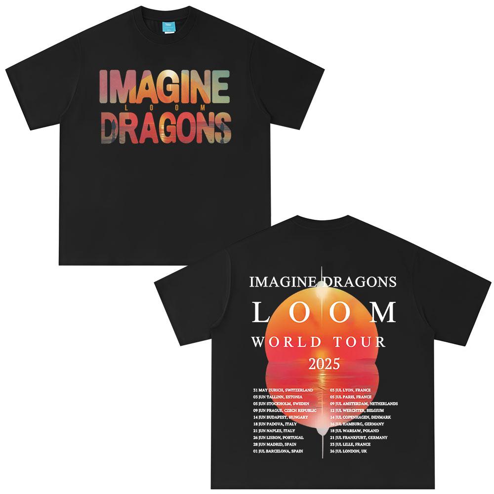 

Imagine Dragons Гурт Loom Світовий Тур Футболка Чоловіки Жінки Одяг Рок Панк Готична Футболка Повсякденна Бавовняна Оверсайз Футболки S