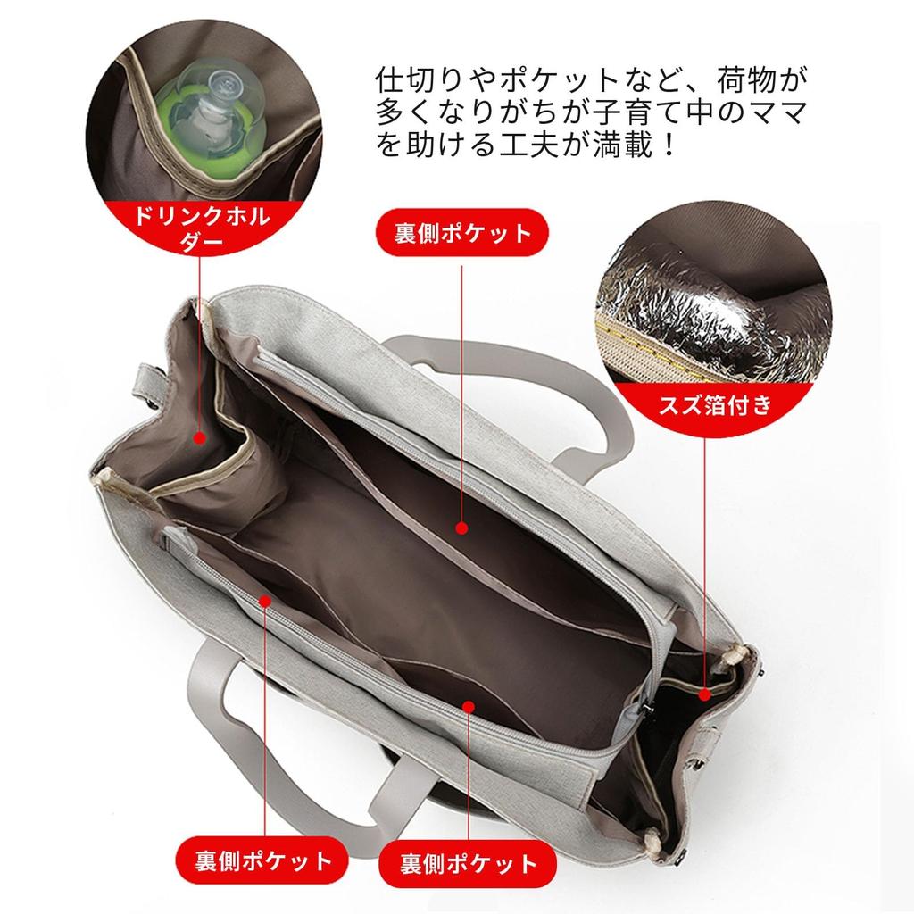 MORGEN SKY Stroller Lunch Drink Insulated Diaper Diaper Stroller Large Solid A197 Bag, Bag, Organizer, Holder, Insulated/Cold Pouch, Bag, Hook,