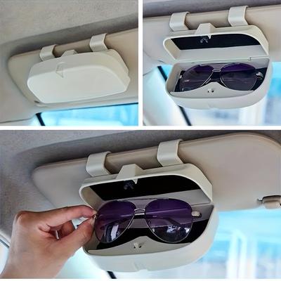 Auto Brillenbox Sonnenblende Aufbewahrung Sonnenbrillenhalterung Zerstörungsfreie Installation Universelle Brillenbox Autozubehör