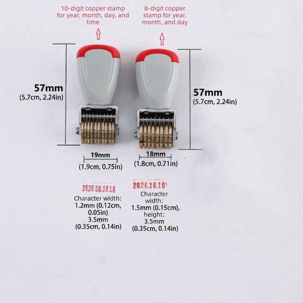 8 Digit Metal Number Stamp 10 Digit Date Stamp Long-Lasting Date Rotating Stamp  Batch Info Marking