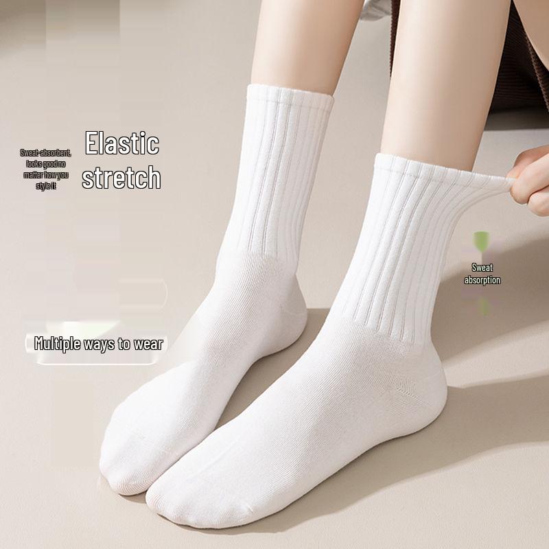 Dopamine Mid-Calf Women's Socks: Cute, Trendy, and Versatile for Spring and Autumn