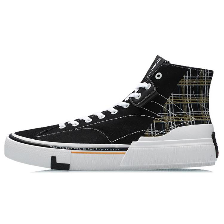 

New LiNing Wave Skateboard Shoes Unisex High top Black/Yellow AECR007-4 39.5