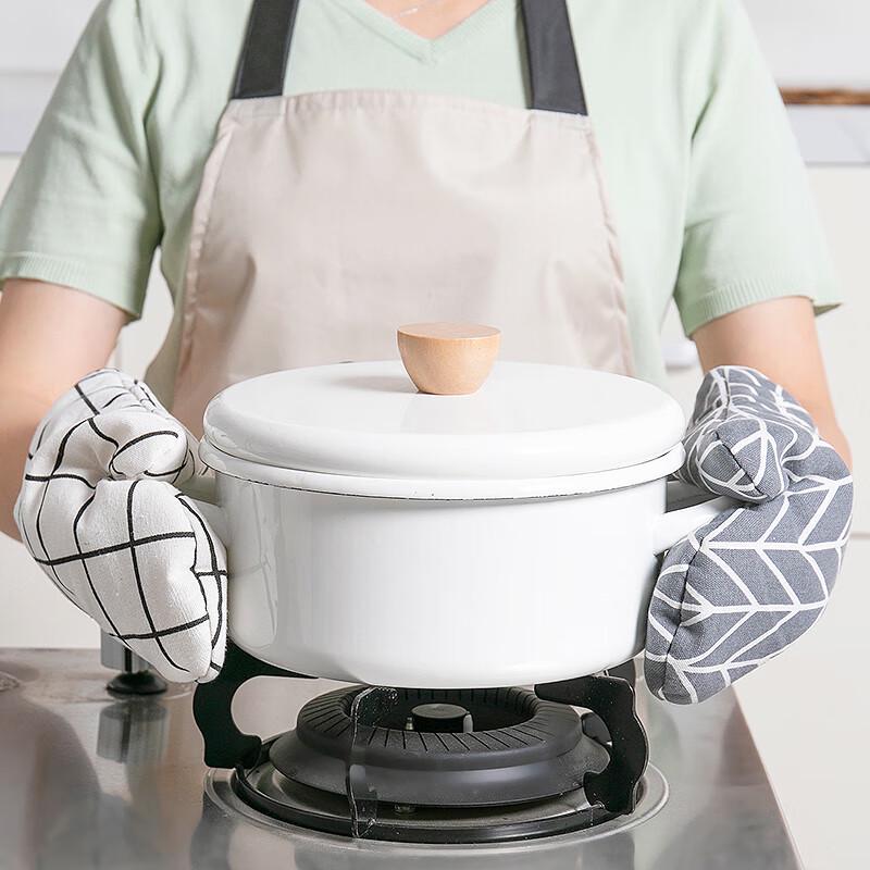 Baumwolle Leinen Hitzebeständiger Backhandschuh