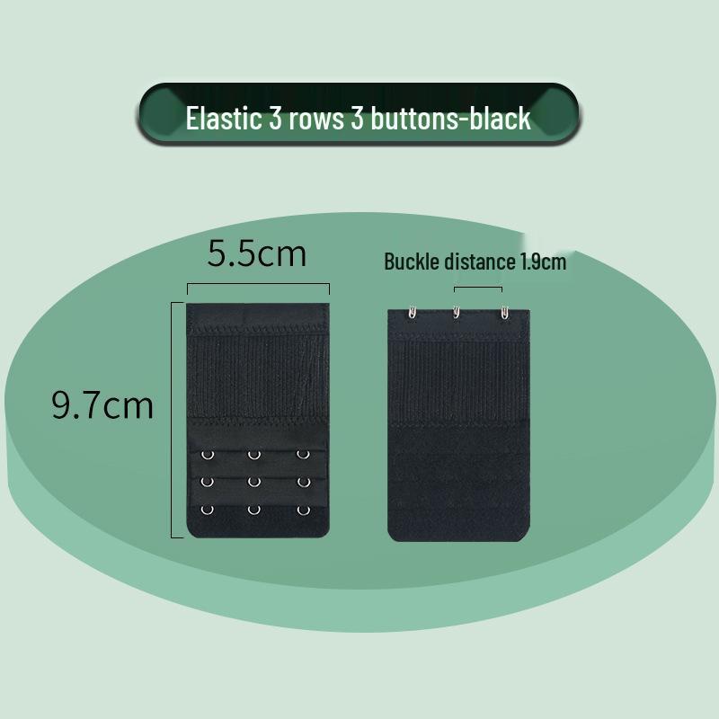 Elastic Bra Extender with Stainless Steel Hooks - Universal Full-Size Bra Back Closure