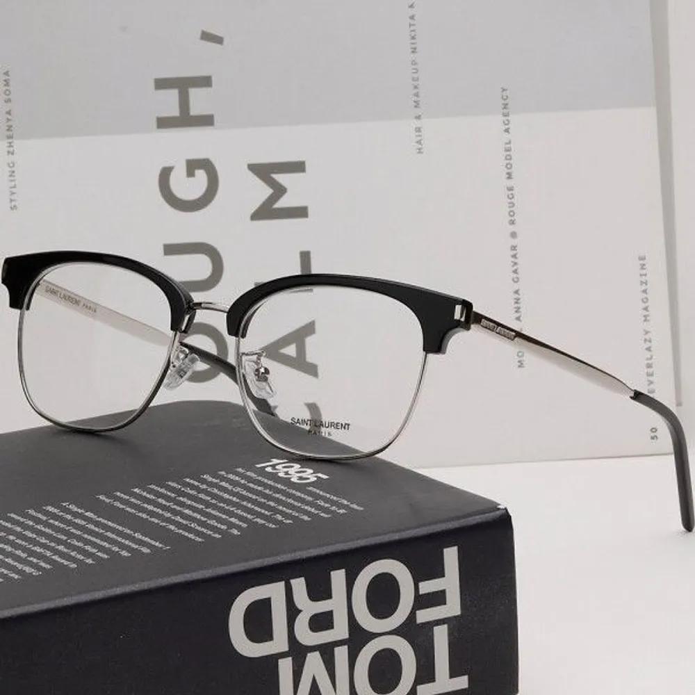 [Yves Saint Laurent] Eyeglass Frames SL649F 001 Cha Eun-woo Glasses Half-rimmed