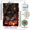 Zestaw do haftu krzyżykowego DIY Diament Haft Halloween Dynia i czarny kot Diament Malarstwo Home Decor