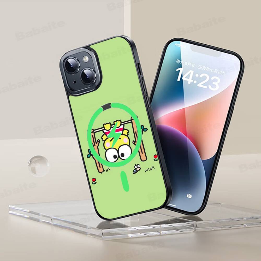 Cute Cartoon K-Keroppis Phone Case For IPhone 13 14 15 11 12 16 17 Pro Max Plus For Magsafe Magnetic Shell