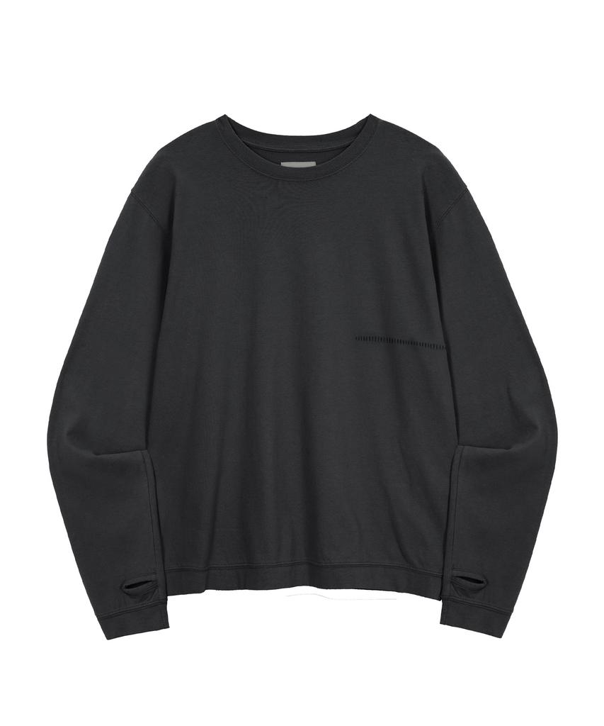 ENDOOR Finger Hole Stitch Long Sleeve (Dark Gray)