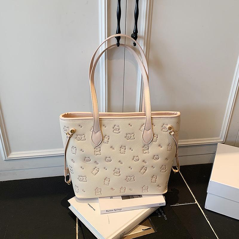 

Вместительная милая сумка-тоут с принтом, новая женская повседневная сумка через плечо высокой ценности для通勤