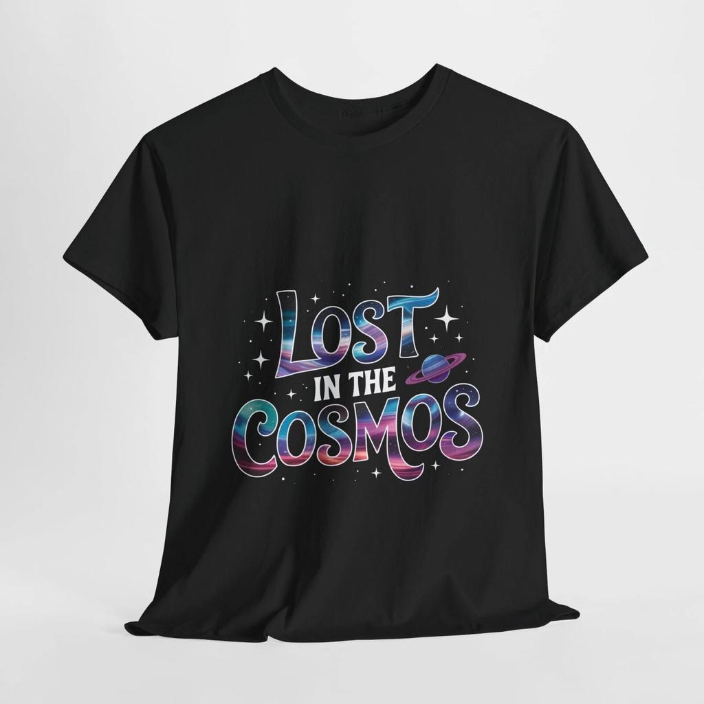 T-Shirt Cosmic Vibes - Perso nel Cosmo Tee, Maglietta Spaziale Unisex, Stampa Galassia