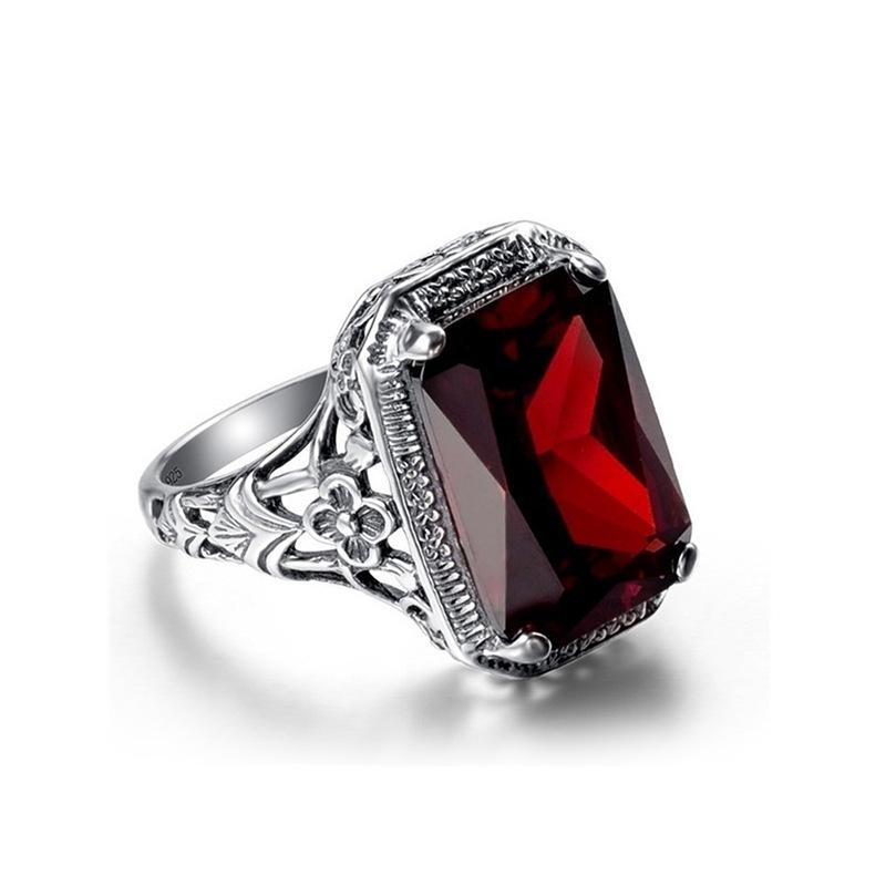 Women's European-American Retro Ruby Engagement Ring, Hot Selling New Design