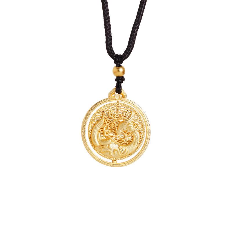 Ancient Auspicious Cloud Zodiac Dragon Male and Female National Fashion Retro Ornament Necklace Pendant